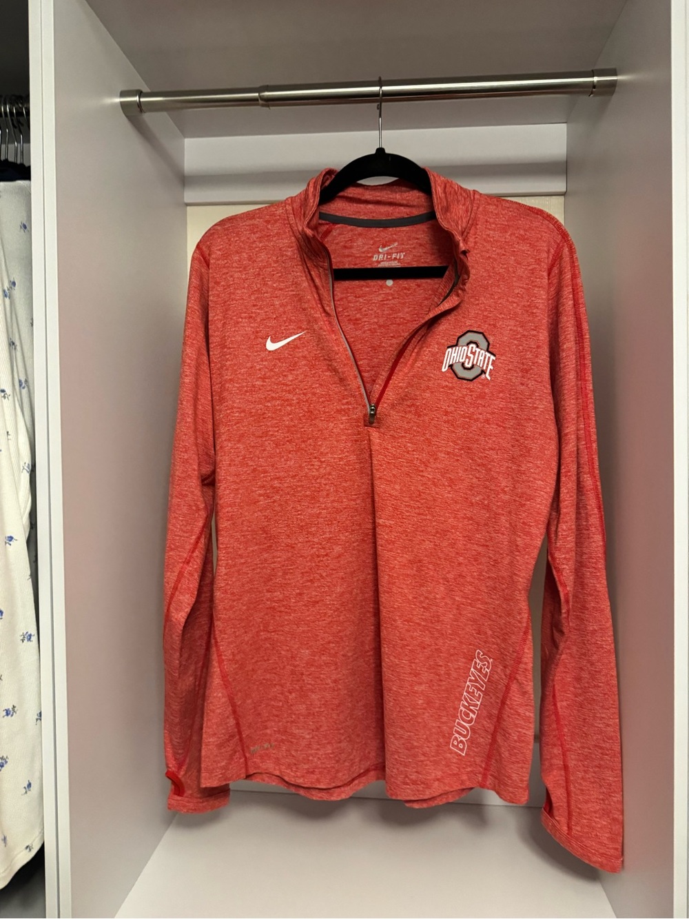 Nike Women’s Red Ohio State Dri-FIT Quarter-Zip Pullover